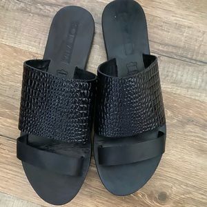Black Sandals Size 8